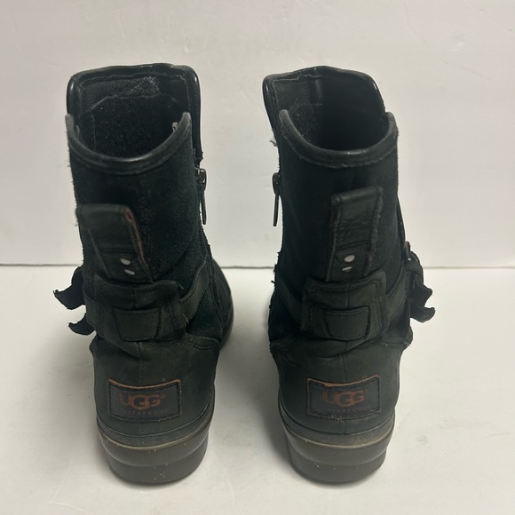 Ugg Boots Simmons Waterproof Rain Outdoor Black Leather Women 6-6.5 Comfort - Picture 9 of 15